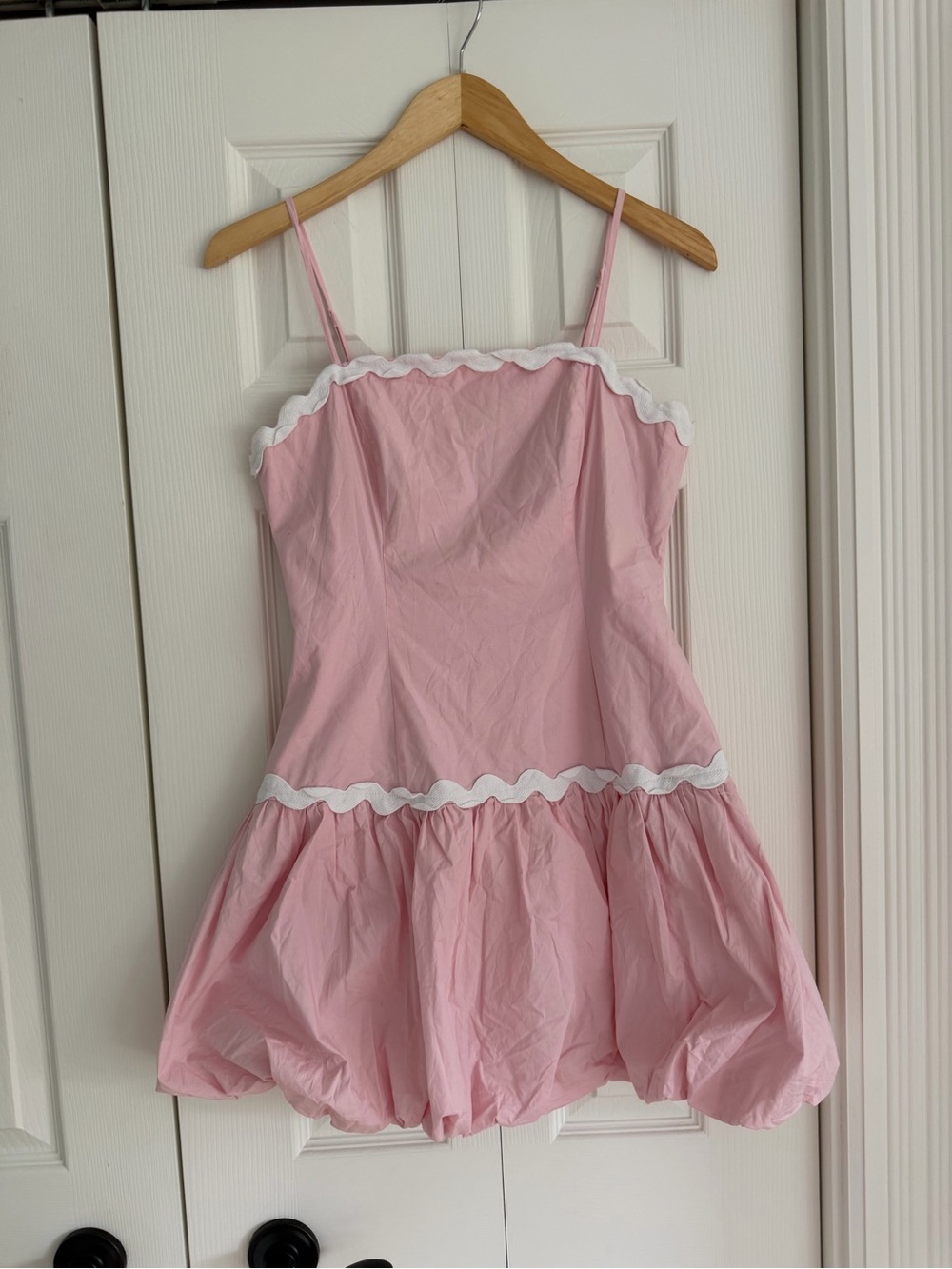 Pink Bubble Hem Mini Dress Size M